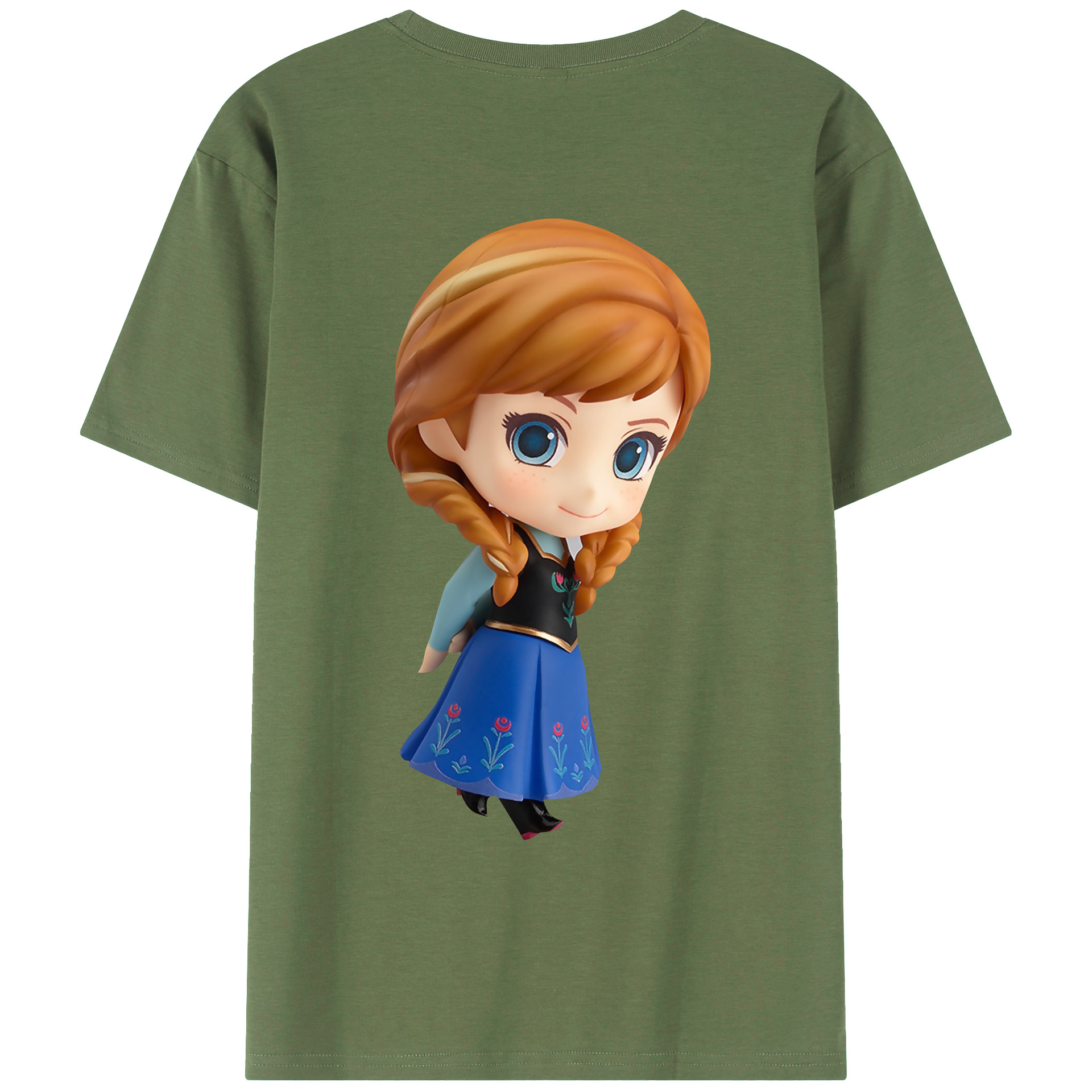 （画像用） アナと雪の女王 アンナ エルサ Frozen Anna Elsa 綿100％ メンズ半袖Tシャツ（バックプリント） 通気性